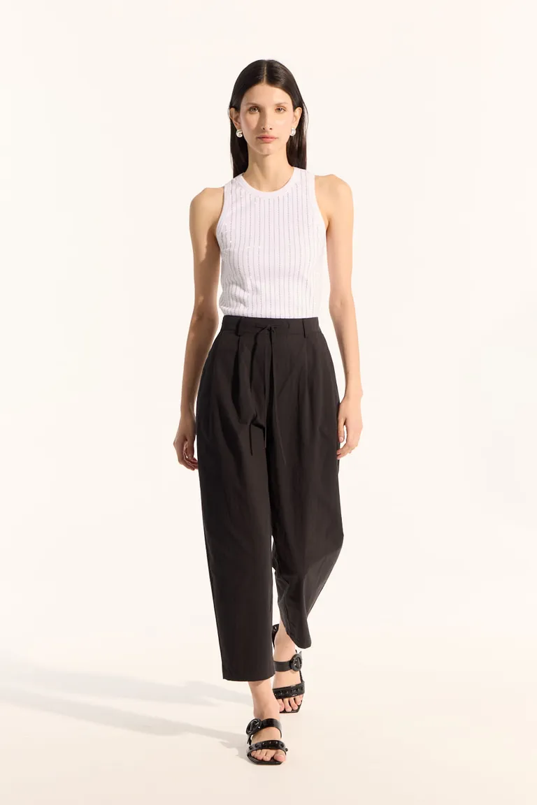 Pantalón baggy de corte holgado con cintura elástica y detalle de cordón de Portsaid en Pantalones para argentina