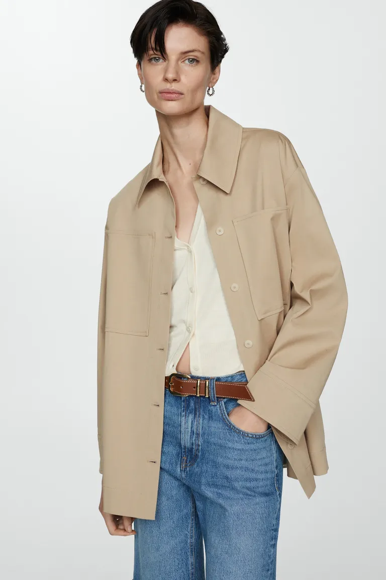 Sobrecamisa oversize con bolsillos de Mango en Camisas para argentina