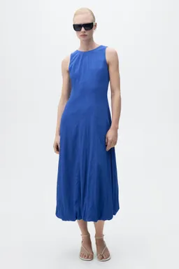 Vestido midi bajo abullonado de Mango en Vestidos para argentina