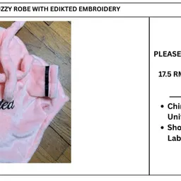 Bata little miss fuzzy de Edikted en Pijamas y Sleepwear para argentina