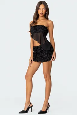 Top flor asimétrico chiffon nya de Edikted en Tops para argentina
