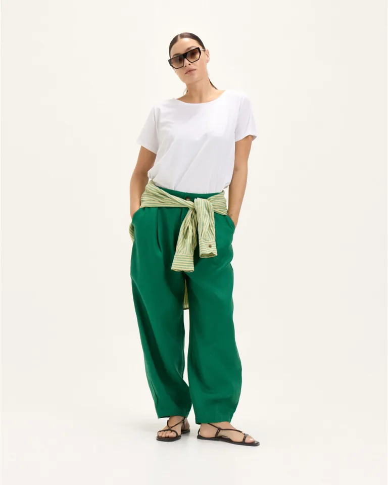 Pantalón Megan: Diseño Único en Lino con Silueta Definida y Bolsillos Funcionales de Blue Sheep en Pantalones para argentina