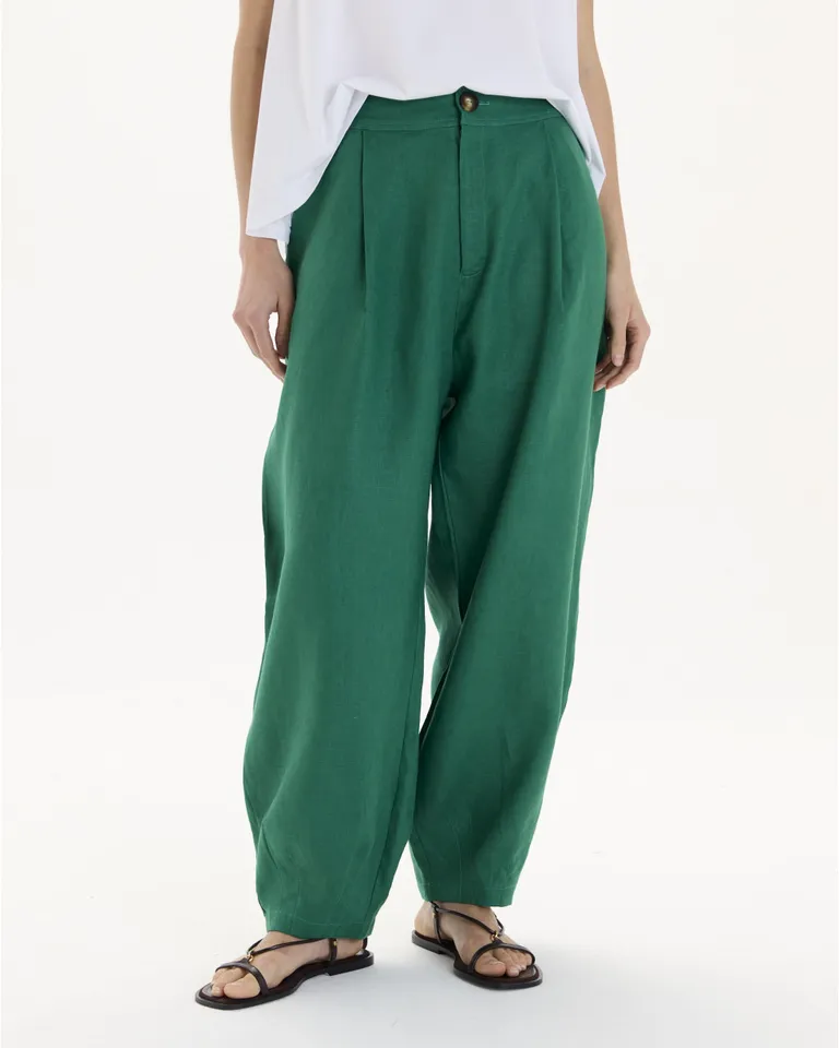 Pantalón Megan: Diseño Único en Lino con Silueta Definida y Bolsillos Funcionales de Blue Sheep en Pantalones para argentina