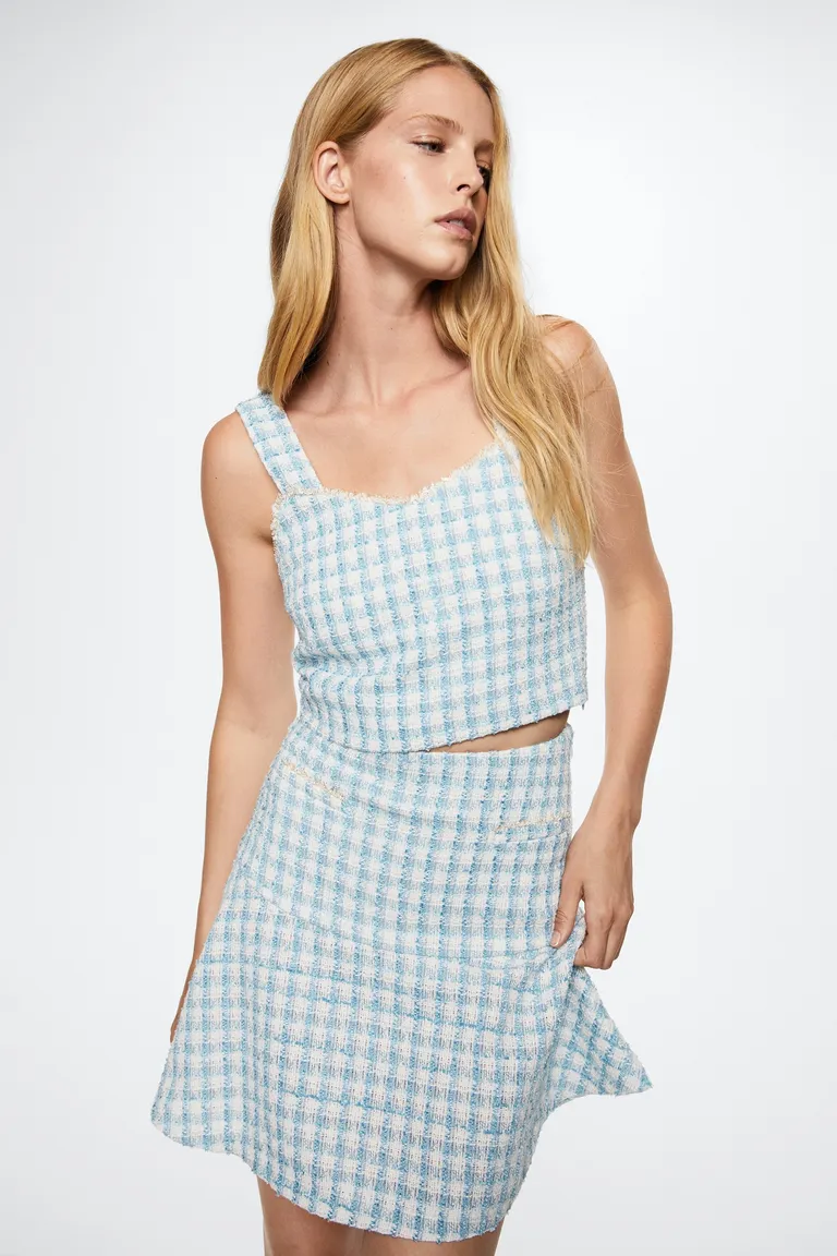 Falda tweed cuadros de Mango en Faldas para argentina