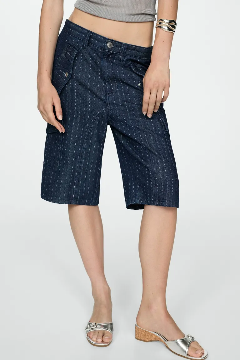 Bermudas jean costuras decorativas de Mango en Pantalones para argentina