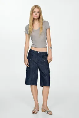Bermudas jean costuras decorativas de Mango en Pantalones para argentina