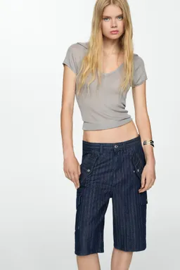 Bermudas jean costuras decorativas de Mango en Pantalones para argentina