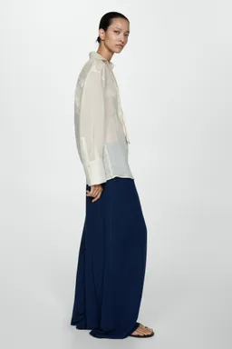 Pantalón lyocell cintura elástica de Mango en Pantalones para argentina