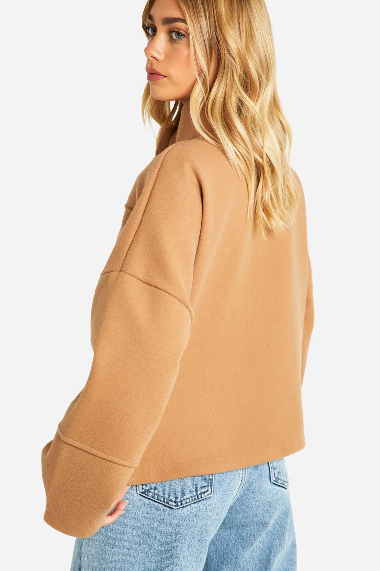 Chaqueta cuello chimenea efecto lana de Boohoo en Chaquetas para argentina