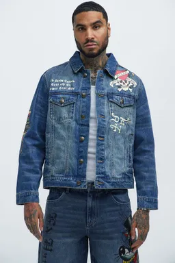 Chaqueta ed hardy calavera denim de Fashion Nova en Abrigos y Camperas para argentina