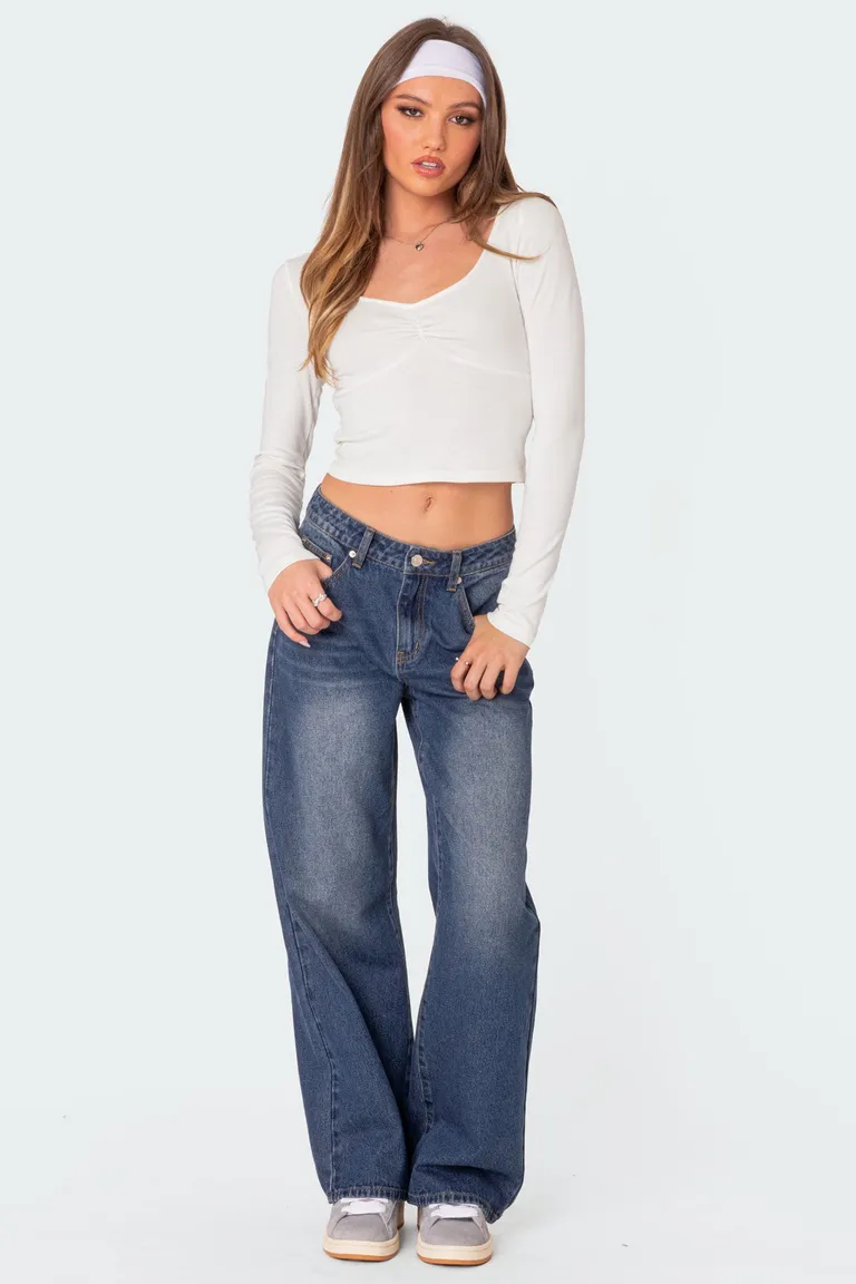 Karie jeans relajados tiro medio de Edikted en Pantalones para argentina