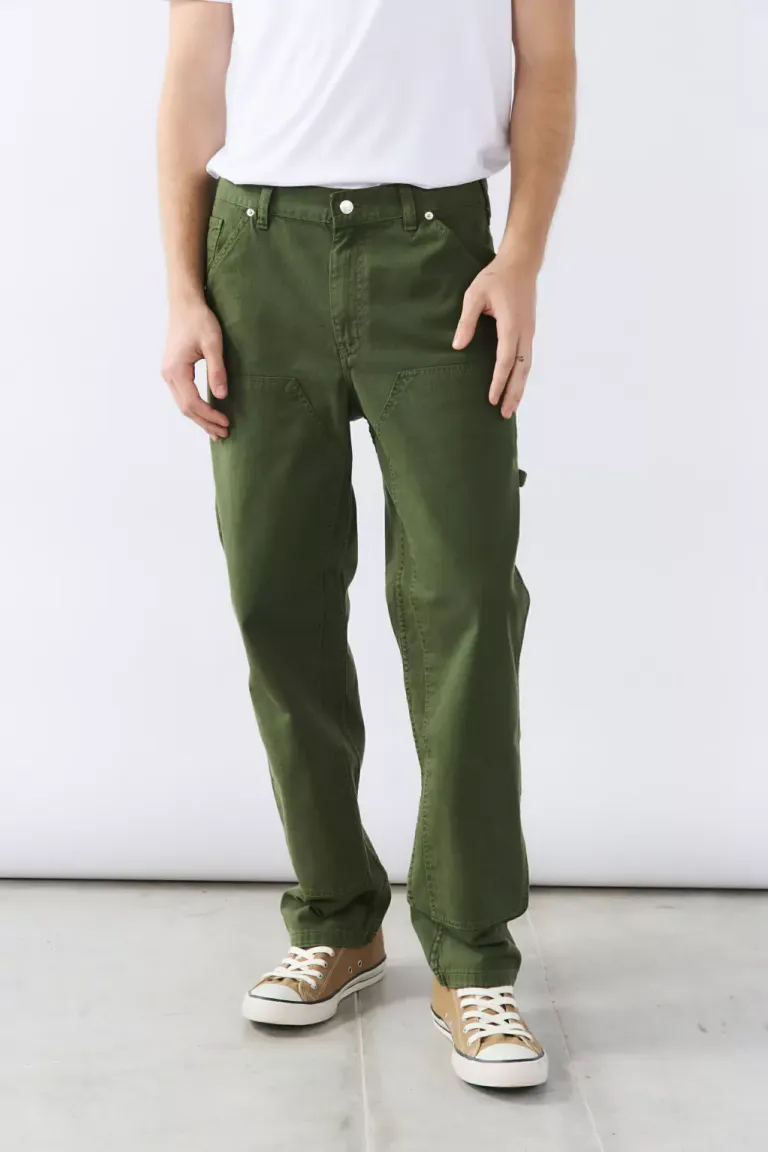 Pantalón carpenter de cinco bolsillos en denim verde para hombre de Bensimon en Pantalones para argentina