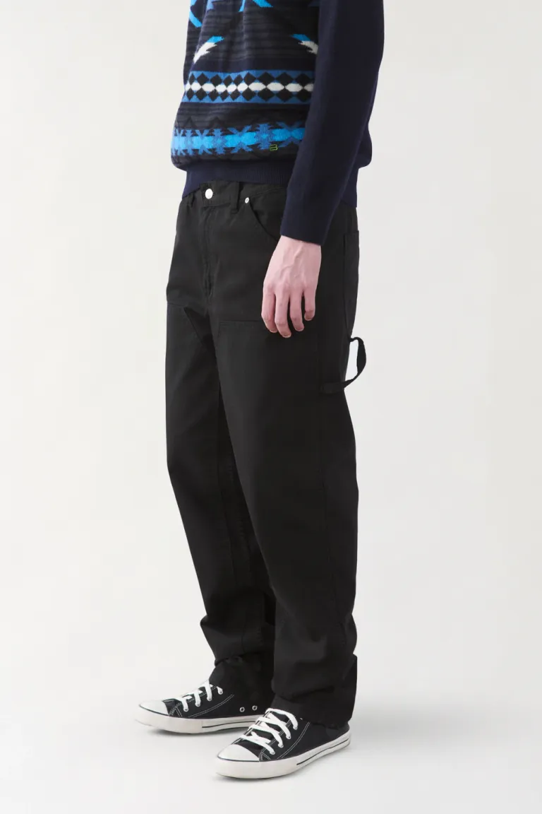 Pantalón carpenter de cinco bolsillos en denim verde para hombre de Bensimon en Pantalones para argentina