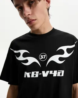 Remera estampada manga corta de Bershka en Remeras y Polos para argentina
