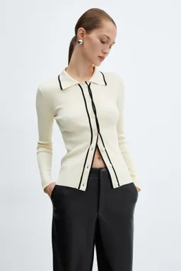 Pantalón tiro alto imitación cuero de Mango en Pantalones para argentina