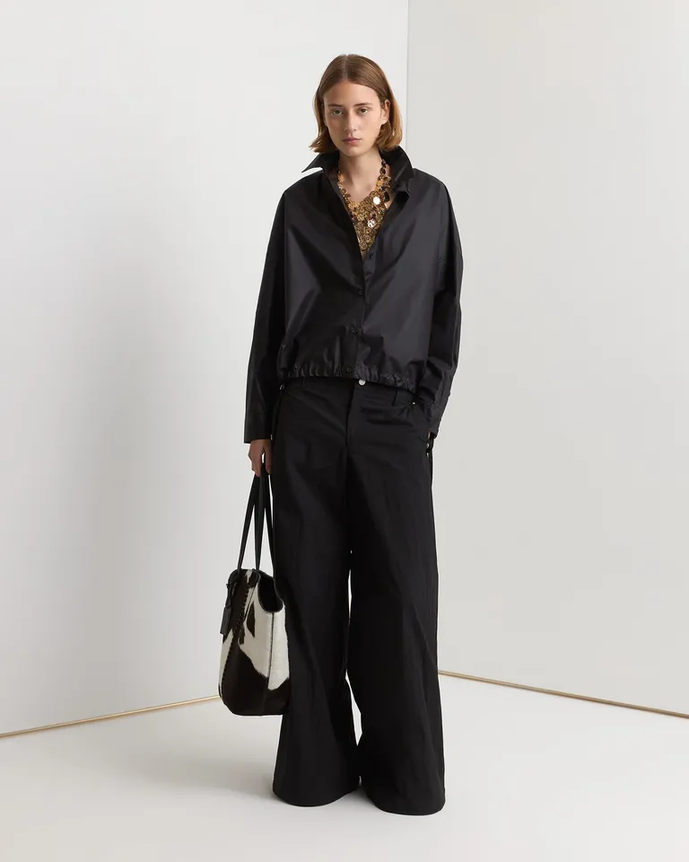 Pantalón oversize de tiro medio con detalles de botones laterales de Prüne en Pantalones para argentina