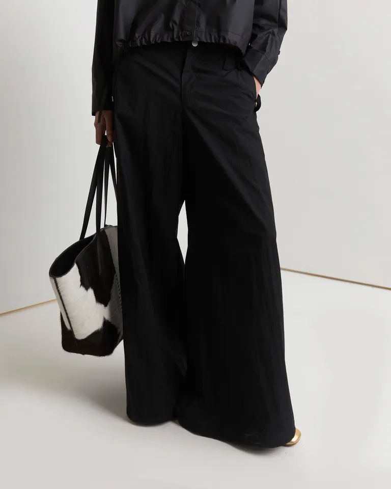 Pantalón oversize de tiro medio con detalles de botones laterales de Prüne en Pantalones para argentina