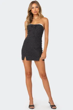 Mini vestido lunares con botones de Edikted en Vestidos para argentina