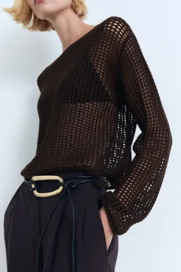 Sweater crochet manga larga de Mango en Buzos y Sweaters para argentina