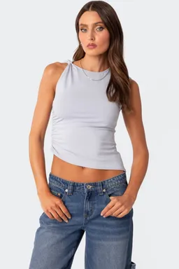 Top asimétrico fruncido tanya de Edikted en Tops para argentina