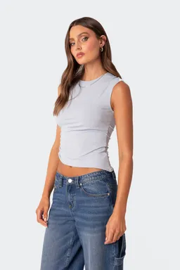 Top asimétrico fruncido tanya de Edikted en Tops para argentina