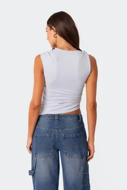 Top asimétrico fruncido tanya de Edikted en Tops para argentina