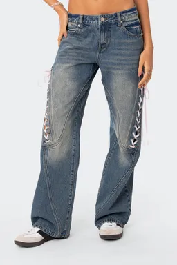 Jean tiro bajo cordones de Edikted en Pantalones para argentina