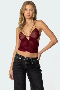 Top malla fruncido strappy de Edikted en Tops para argentina
