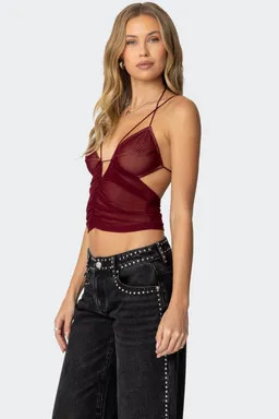 Top malla fruncido strappy de Edikted en Tops para argentina
