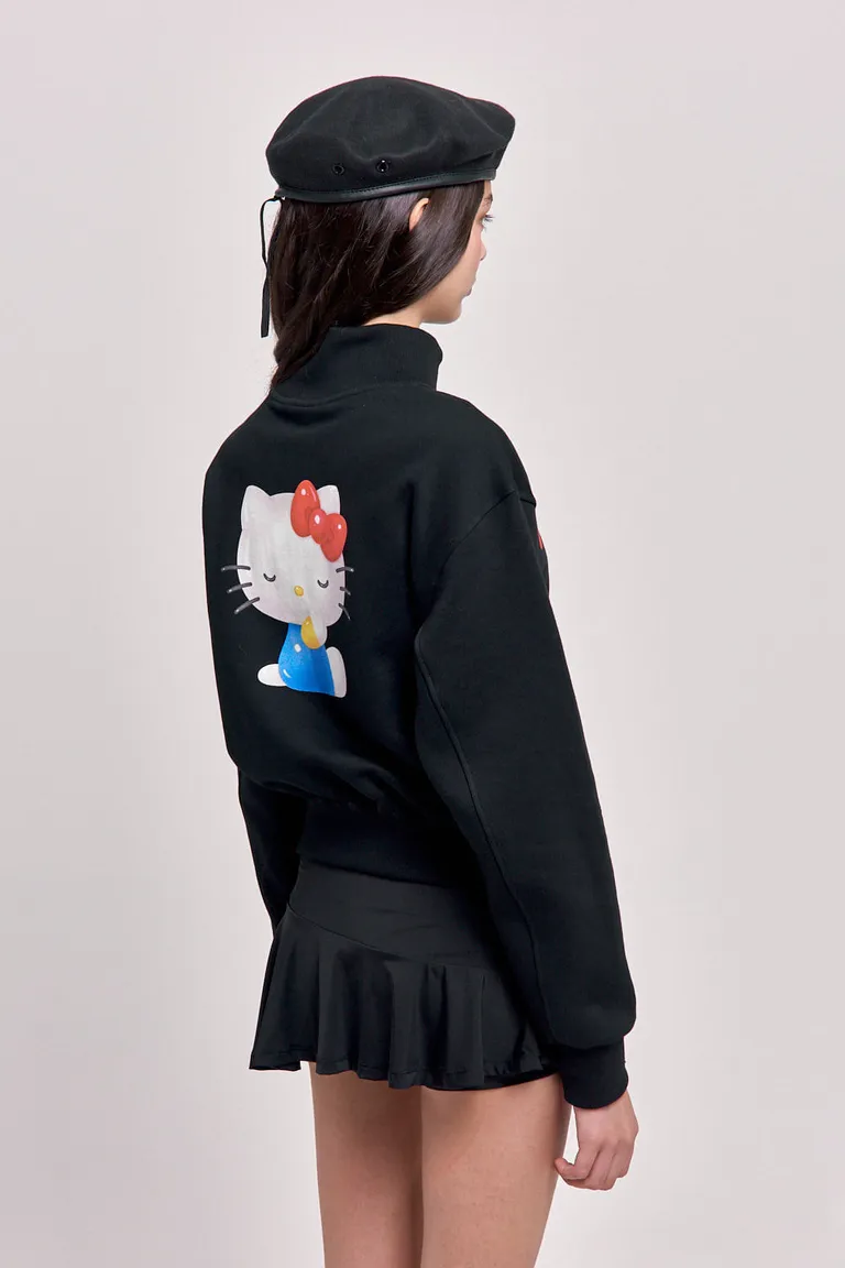 Campera tipo bomber con cierre frontal, cuello alto y estampado alusivo de Hello Kitty de 47 Street en Chaquetas para argentina