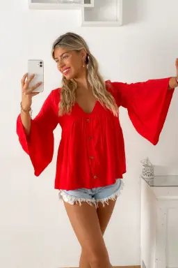 Blusa Fibrana Manga Campana de Benka en Blusas para argentina