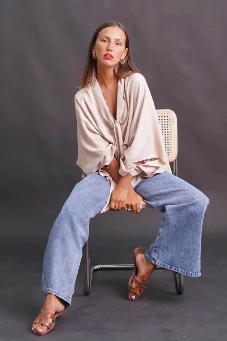 Poncho Blusa de Lino de Hesed en Capas y Ponchos para argentina