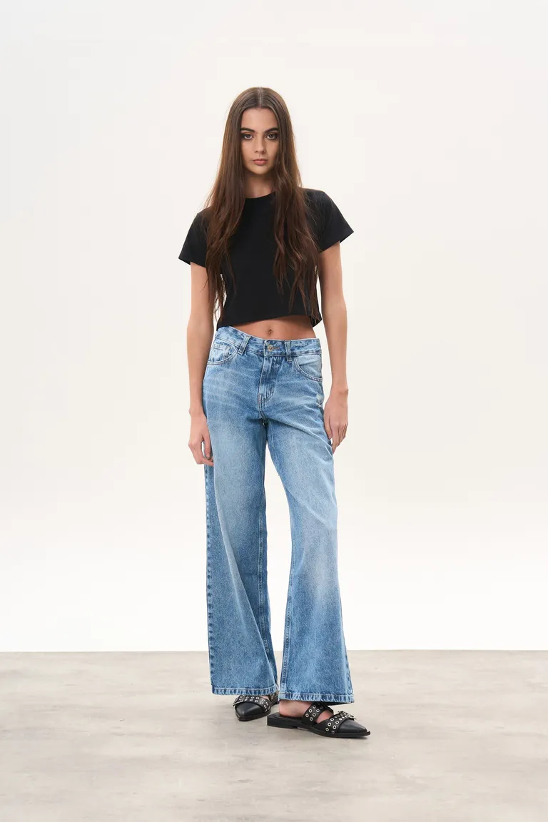 Jean denim gavin ancho de Magda en Pantalones para argentina