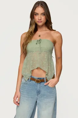 Top strapless transparente bordado de Edikted en Tops para argentina