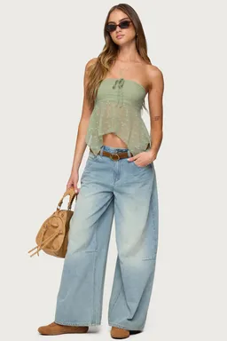 Top strapless transparente bordado de Edikted en Tops para argentina
