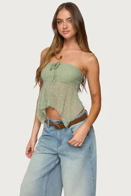Top strapless transparente bordado de Edikted en Tops para argentina