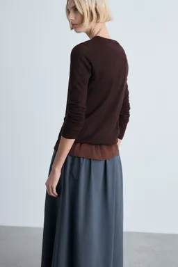 Sweater mezcla lana cuello redondo de Mango en Buzos y Sweaters para argentina