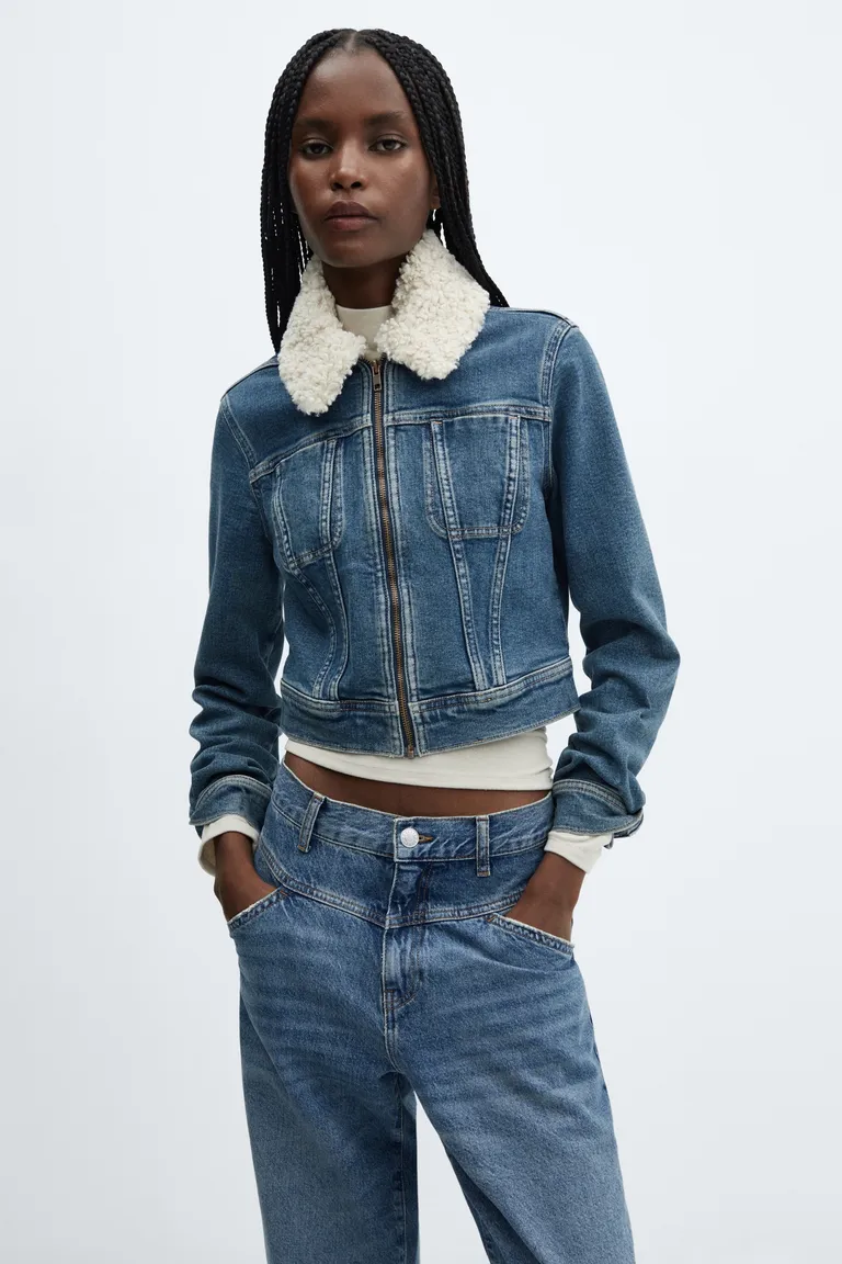 Cazadora jean cuello borreguito de Mango en Chaquetas para argentina