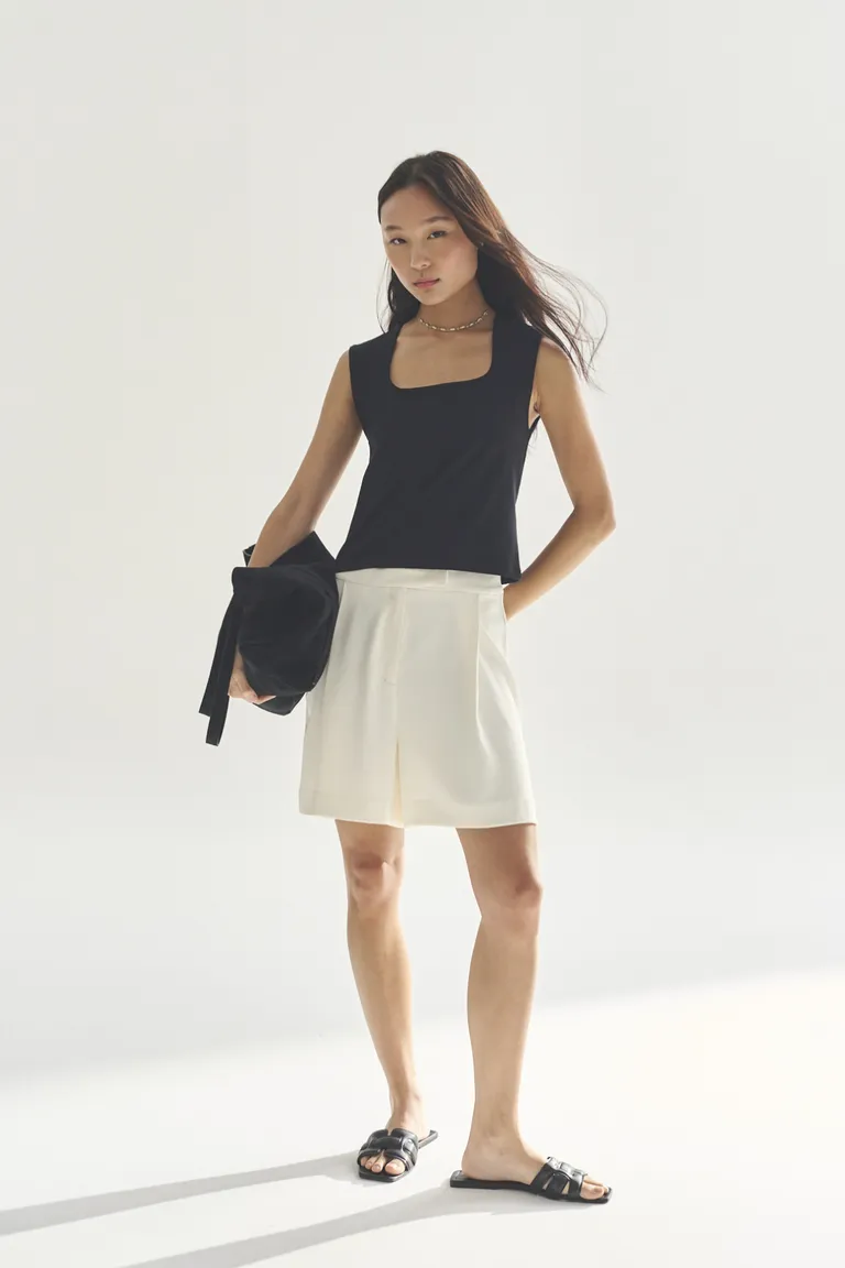 Elegante vestido blanco de corte por encima de la rodilla para mujer de Akiabara en Vestidos para argentina