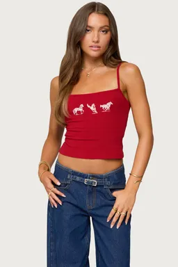 Musculosa gráfica wild horses de Edikted en Tops para argentina