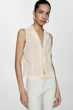Blusa lazos sin mangas de Mango en Blusas para argentina