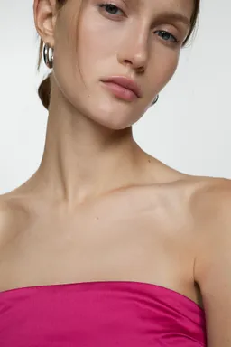 Vestido drapeado palabra honor de Mango en Vestidos para argentina