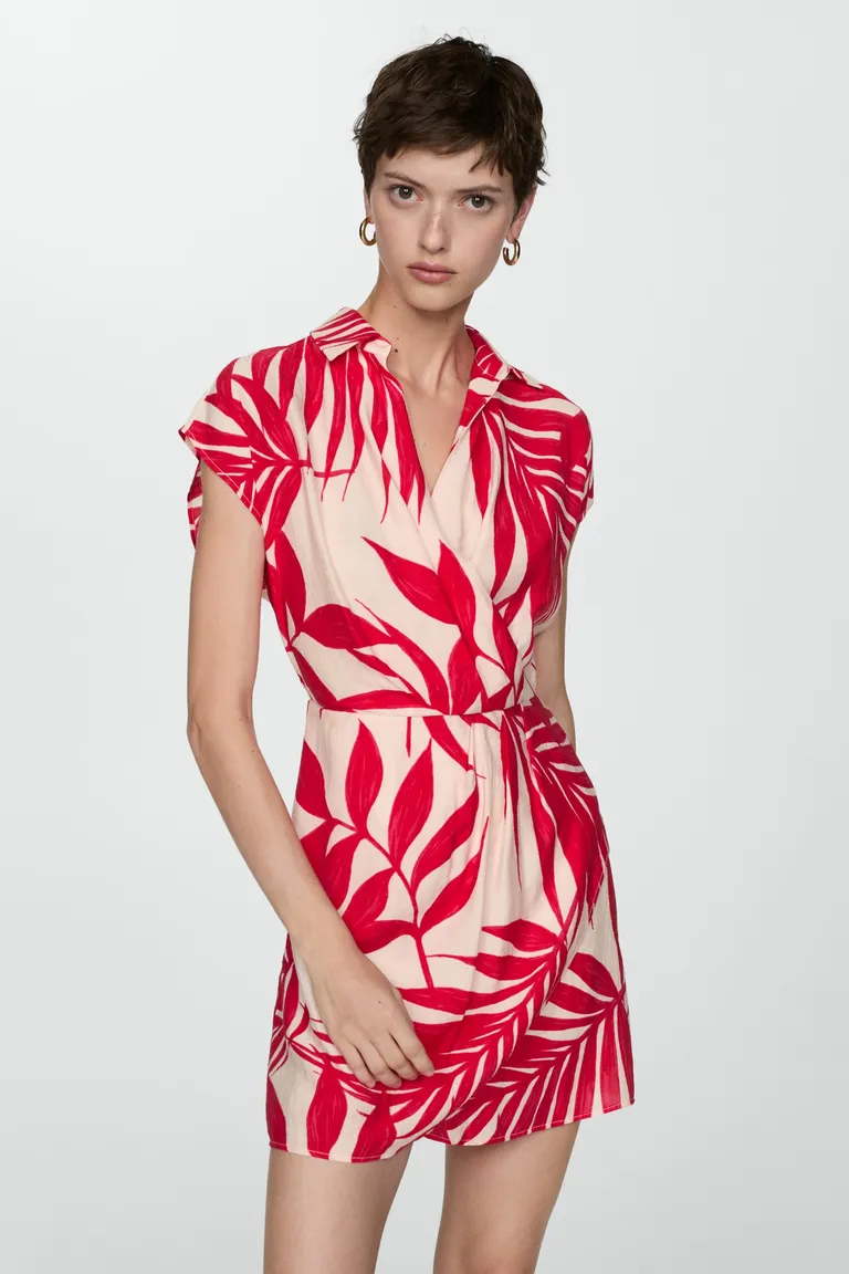 Vestido cruzado estampado de Mango en Vestidos para argentina
