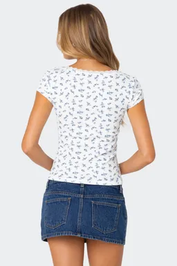 Top acanalado floral orly de Edikted en Tops para argentina