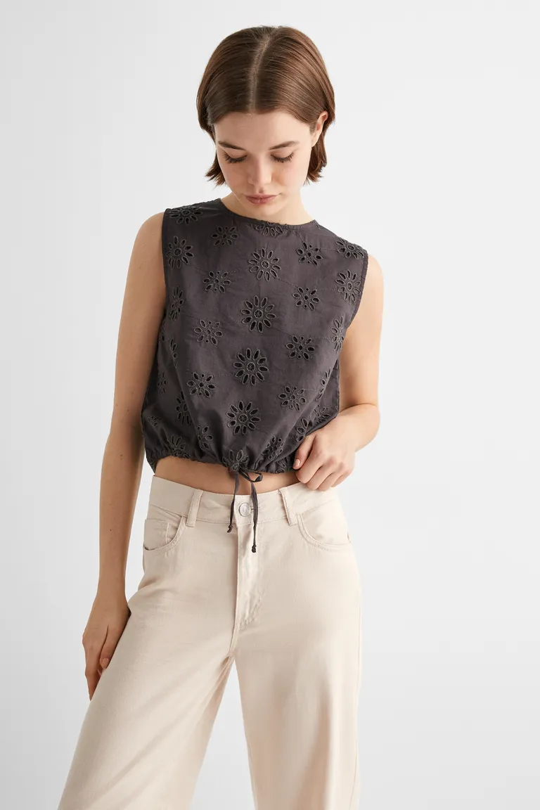 Pantalón algodón bordado de Mango Teen en Pantalones para argentina