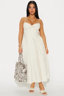 Vestido midi poplin relajado diario de Fashion Nova en Vestidos para argentina