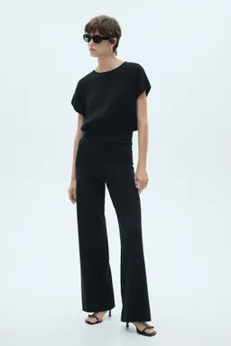Pantalón wideleg punto fino de Mango en Pantalones para argentina