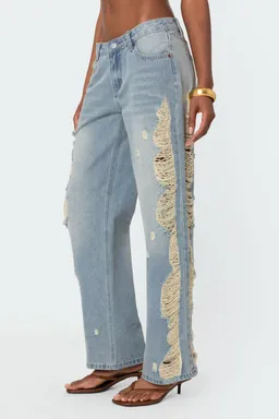 Jeans lavados detalles laterales de Edikted en Pantalones para argentina