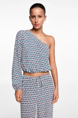 Pantalón estampado corte recto de Mango Teen en Pantalones para argentina