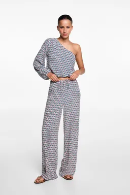 Pantalón estampado corte recto de Mango Teen en Pantalones para argentina